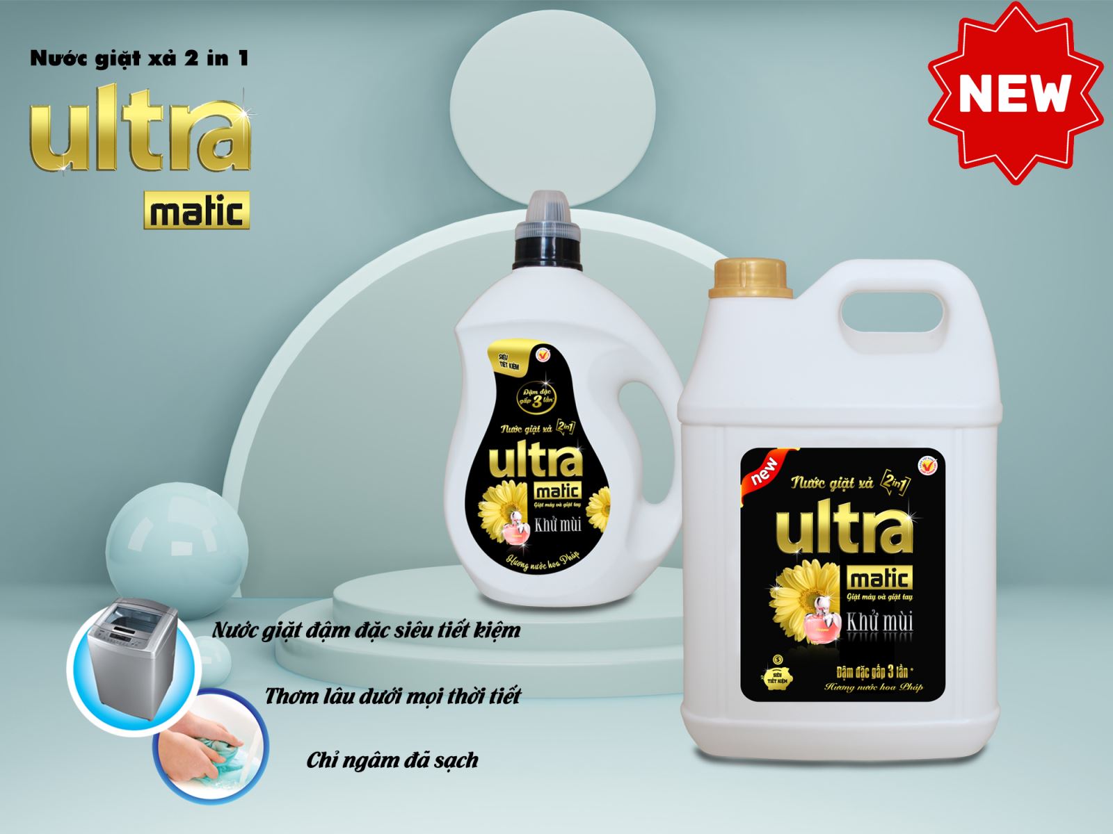 Nước giặt xả Ultra Matic siêu tiết kiệm