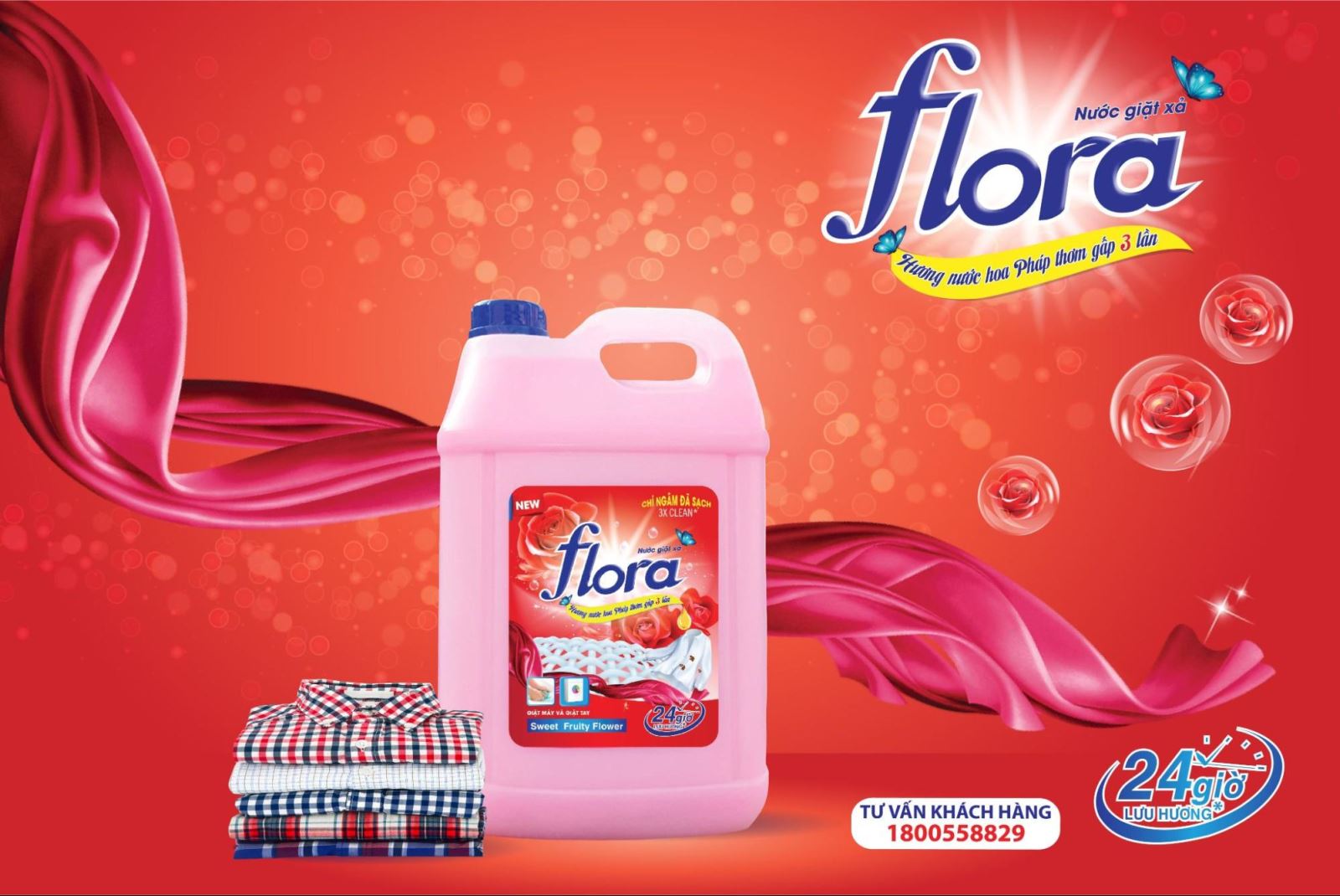 Sản phẩm nước giặt xả Flora của Công ty trách nhiệm hữu hạn VICO