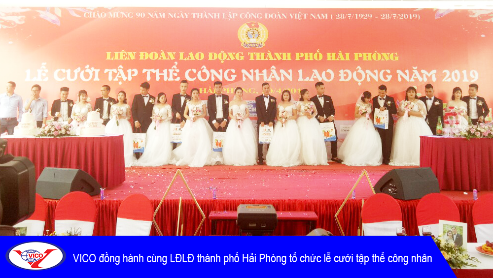 VICO đồng hành cùng LĐLĐ thành phố Hải Phòng tổ chức lễ cưới tập thể công nhân 
