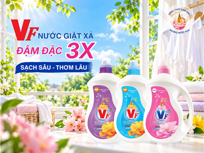 Nước Giặt Xả VF 2in1 Đậm Đặc 3X – Giải Pháp Giặt Giũ Hiệu Quả Cho Mọi Gia Đình