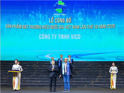 Bột giặt Vì Dân Tự hào là Thương Hiệu Quốc Gia 2026